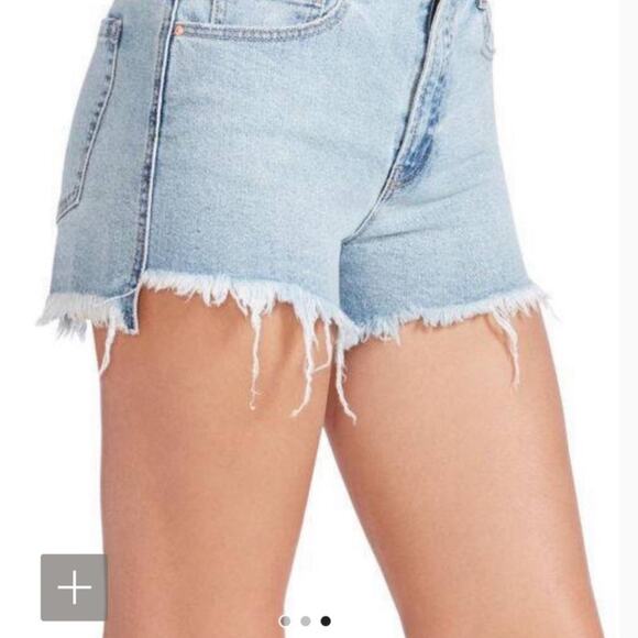 Jessica Simpson NWT Infinite High Waist Short in Skylark Size 32 Cutoff Fringe - Picture 2 of 15